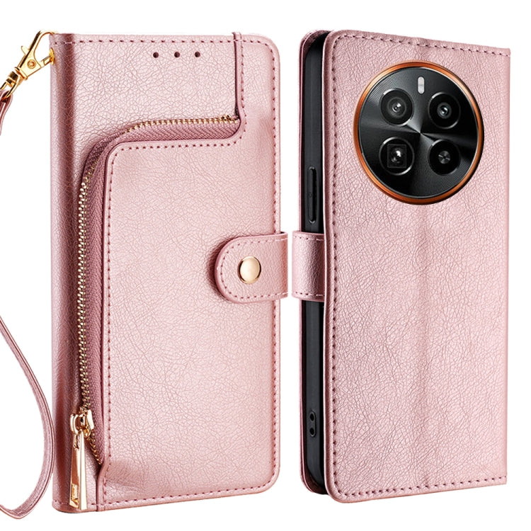 Zipper Bag Leather Phone Case, For Realme GT Neo6 SE, For Realme 12 5G, For Realme 12+ 5G, For Realme 12 Pro 5G, For Realme GT5 Pro 5G, For Realme 11 5G, For Realme 11 Pro / 11 Pro+ 5G, For Realme C65 4G