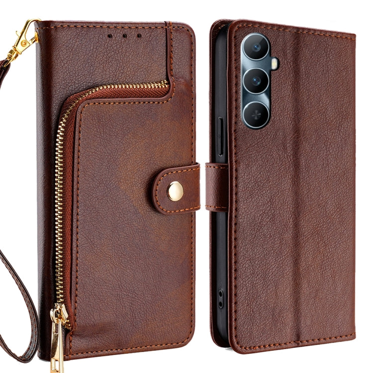 Zipper Bag Leather Phone Case, For Realme GT Neo6 SE, For Realme 12 5G, For Realme 12+ 5G, For Realme 12 Pro 5G, For Realme GT5 Pro 5G, For Realme 11 5G, For Realme 11 Pro / 11 Pro+ 5G, For Realme C65 4G