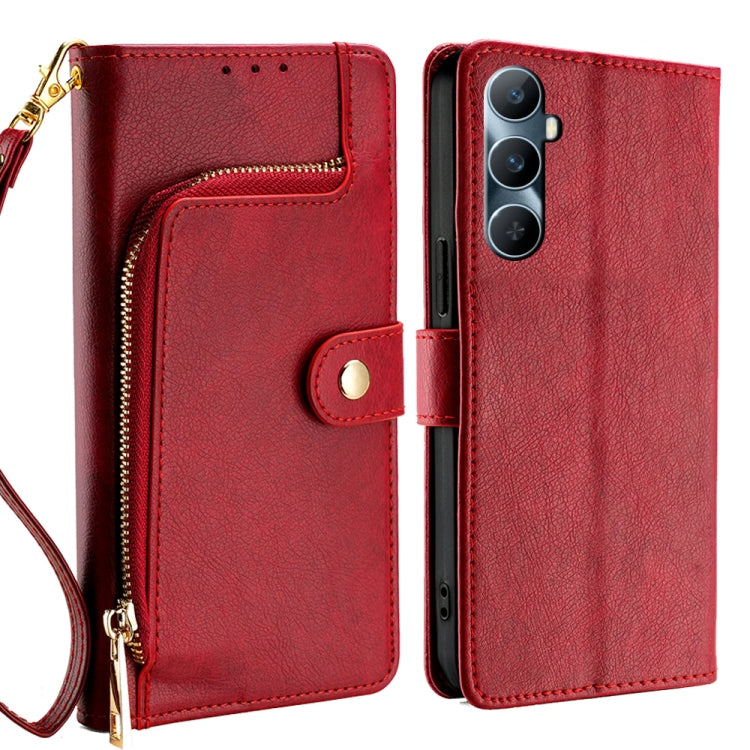 Zipper Bag Leather Phone Case, For Realme GT Neo6 SE, For Realme 12 5G, For Realme 12+ 5G, For Realme 12 Pro 5G, For Realme GT5 Pro 5G, For Realme 11 5G, For Realme 11 Pro / 11 Pro+ 5G, For Realme C65 4G