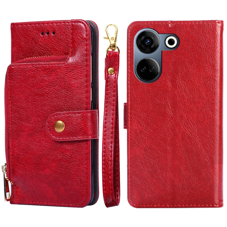 Zipper Bag Leather Phone Case, For Tecno Camon 30 Pro 5G, For Tecno Camon 30, For Tecno Camon 20 Premier 5G, For Tecno Camon 20 Pro 5G, For Tecno Camon 20 Pro 4G