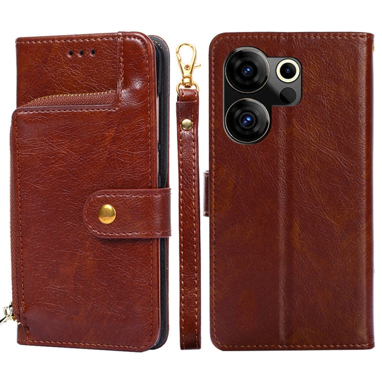 Zipper Bag Leather Phone Case, For Tecno Camon 30 Pro 5G, For Tecno Camon 30, For Tecno Camon 20 Premier 5G, For Tecno Camon 20 Pro 5G, For Tecno Camon 20 Pro 4G