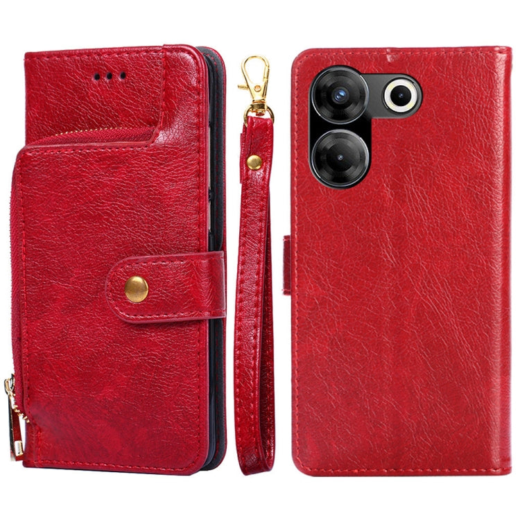 Zipper Bag Leather Phone Case, For Tecno Camon 30 Pro 5G, For Tecno Camon 30, For Tecno Camon 20 Premier 5G, For Tecno Camon 20 Pro 5G, For Tecno Camon 20 Pro 4G