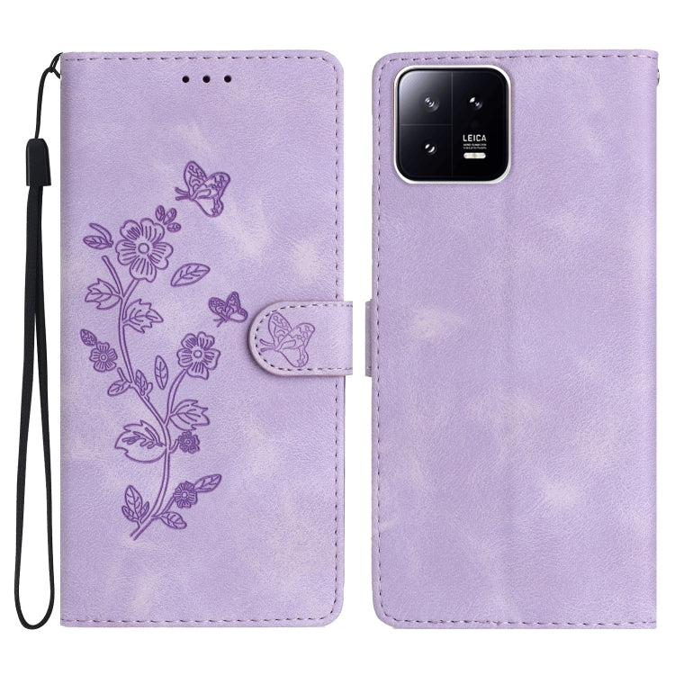 Flower Butterfly Embossing Pattern Leather Phone Case, For Xiaomi Redmi Note 12S, For Xiaomi Redmi 13C 4G, For Xiaomi Redmi Note 12 Pro 5G, For Xiaomi 13T, For Xiaomi Redmi Note 12 5G, For Xiaomi 13 Pro, For Xiaomi 13, For Xiaomi 12T / 12T Pro