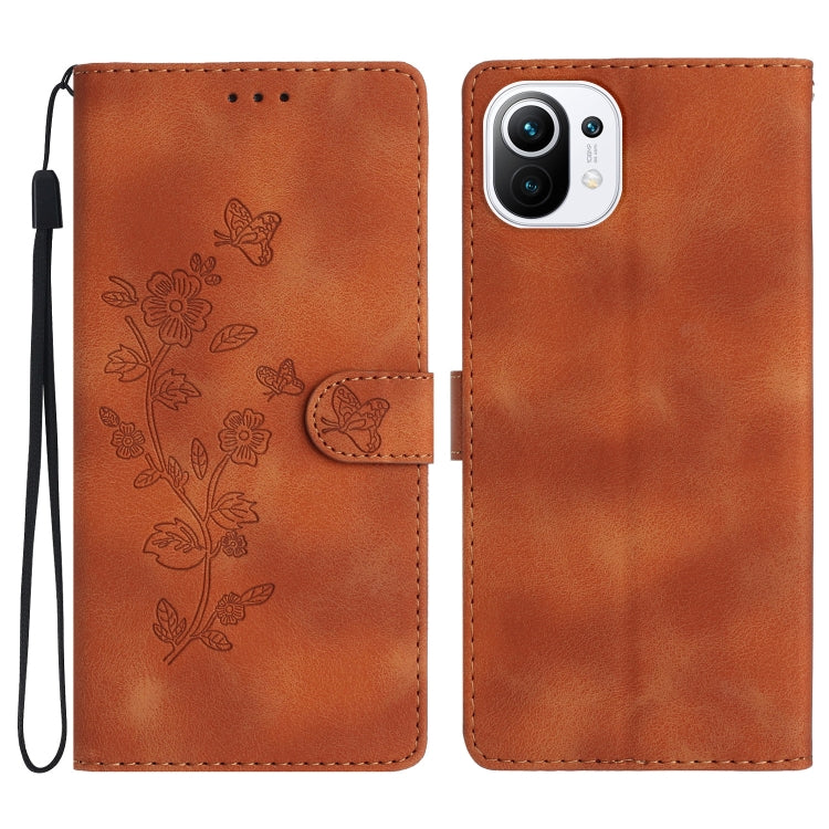 Flower Butterfly Embossing Pattern Leather Phone Case, For Xiaomi Redmi 10, For Xiaomi Mi 11 Lite, For Xiaomi Mi 11 Ultra, For Xiaomi Mi 11 Pro, For Xiaomi Redmi Note 10 5G, For Xiaomi Redmi Note 10 4G / Note 10S, For Xiaomi Redmi Note 10 Pro / 10 Pro ...