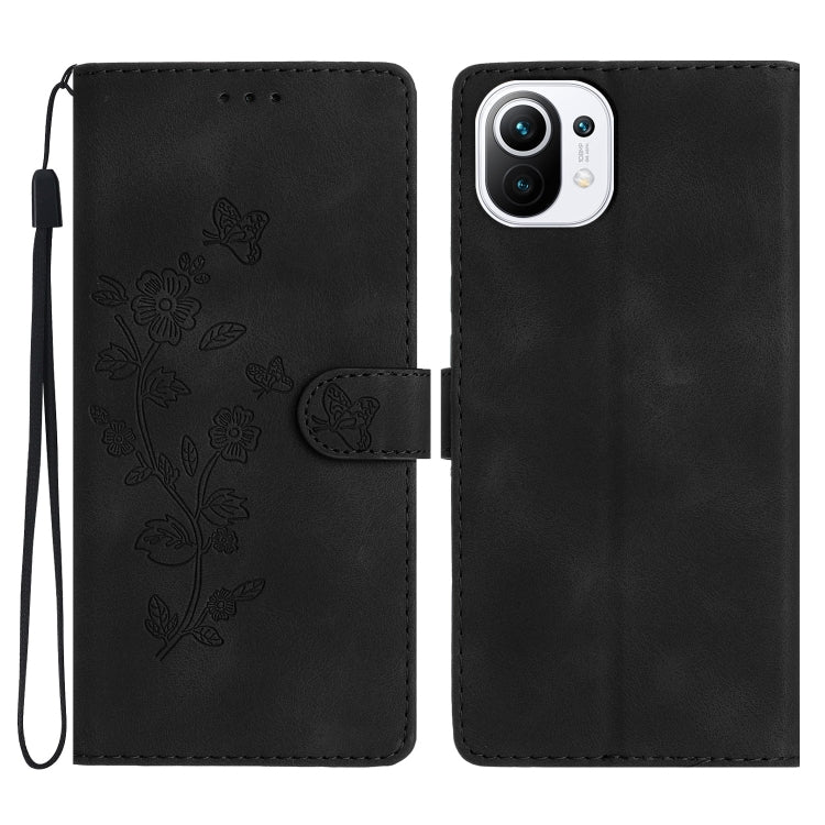 Flower Butterfly Embossing Pattern Leather Phone Case, For Xiaomi Redmi 10, For Xiaomi Mi 11 Lite, For Xiaomi Mi 11 Ultra, For Xiaomi Mi 11 Pro, For Xiaomi Redmi Note 10 5G, For Xiaomi Redmi Note 10 4G / Note 10S, For Xiaomi Redmi Note 10 Pro / 10 Pro ...