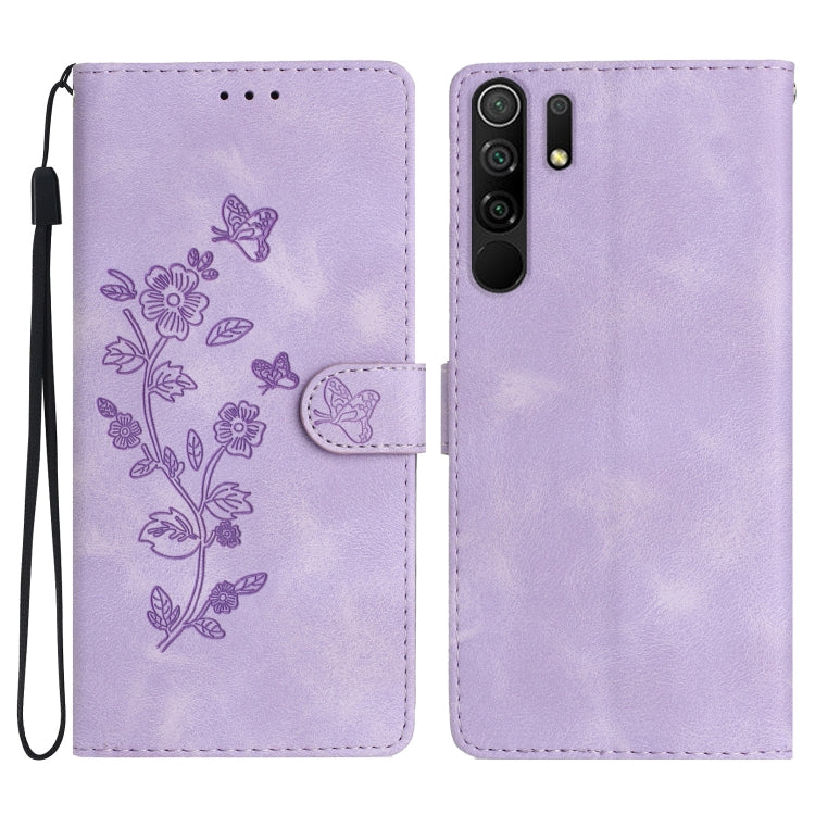 Flower Butterfly Embossing Pattern Leather Phone Case, For Xiaomi Redmi 10, For Xiaomi Mi 11 Lite, For Xiaomi Mi 11 Ultra, For Xiaomi Mi 11 Pro, For Xiaomi Redmi Note 10 5G, For Xiaomi Redmi 9A, For Xiaomi Redmi 9, For Xiaomi Redmi 9C