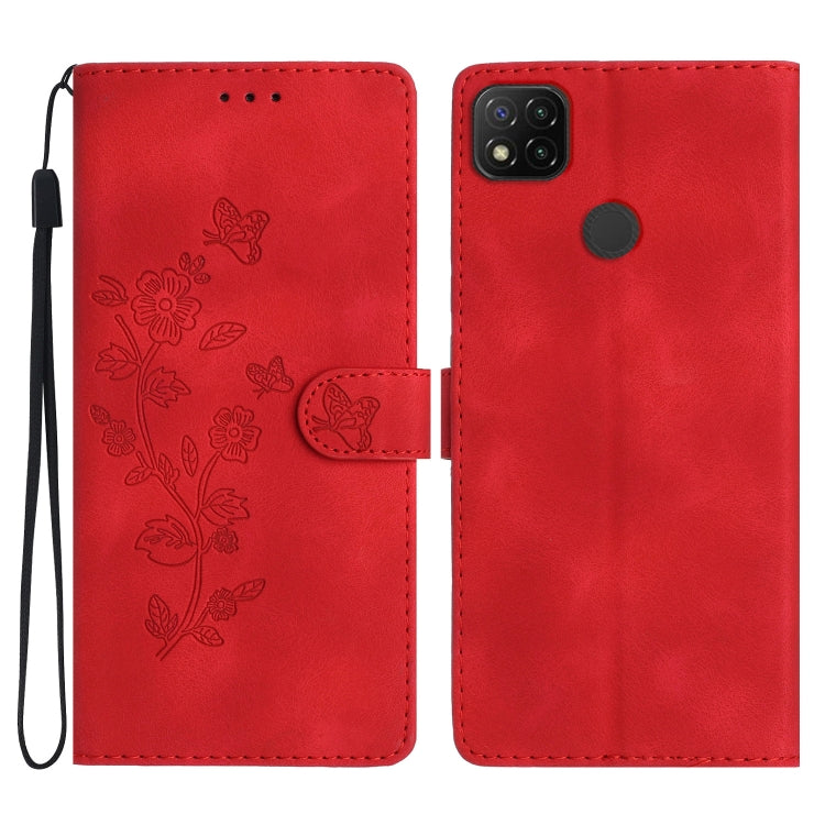 Flower Butterfly Embossing Pattern Leather Phone Case, For Xiaomi Redmi 10, For Xiaomi Mi 11 Lite, For Xiaomi Mi 11 Ultra, For Xiaomi Mi 11 Pro, For Xiaomi Redmi Note 10 5G, For Xiaomi Redmi 9A, For Xiaomi Redmi 9, For Xiaomi Redmi 9C