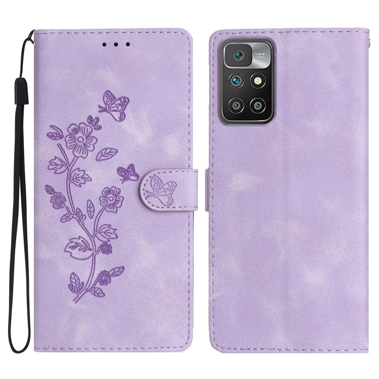 Flower Butterfly Embossing Pattern Leather Phone Case, For Xiaomi Redmi 10, For Xiaomi Mi 11 Lite, For Xiaomi Mi 11 Ultra, For Xiaomi Mi 11 Pro, For Xiaomi Redmi Note 10 5G, For Xiaomi Redmi Note 10 4G / Note 10S, For Xiaomi Redmi Note 10 Pro / 10 Pro ...