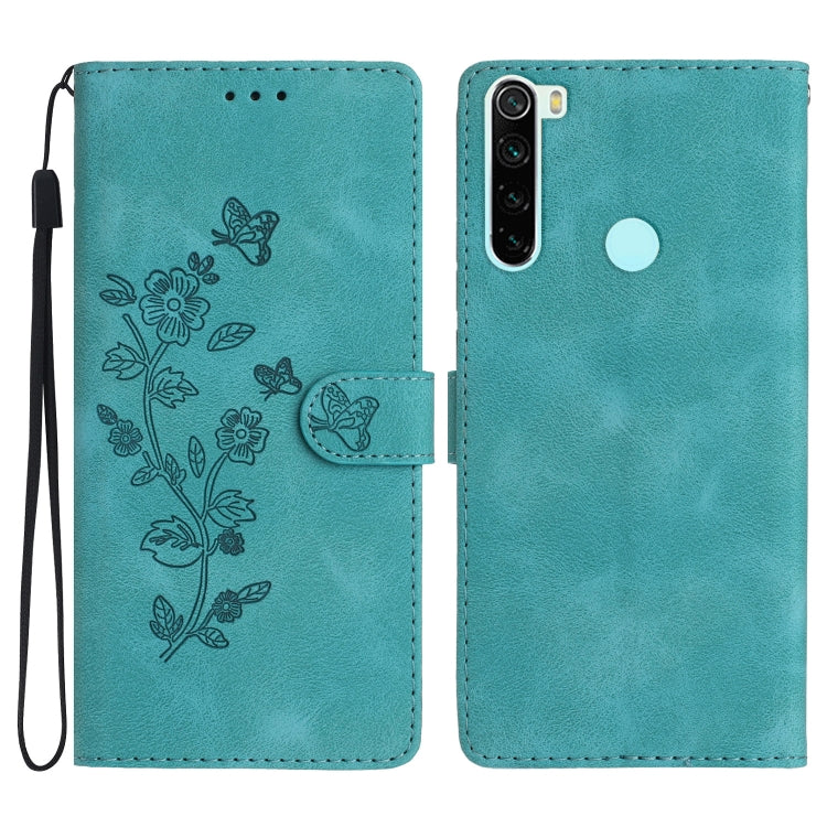 Flower Butterfly Embossing Pattern Leather Phone Case, For Xiaomi Redmi Note 8T