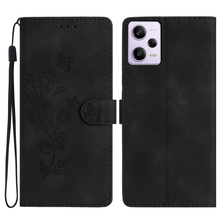 Flower Butterfly Embossing Pattern Leather Phone Case, For Xiaomi Redmi Note 12S, For Xiaomi Redmi 13C 4G, For Xiaomi Redmi Note 12 Pro 5G, For Xiaomi 13T, For Xiaomi Redmi Note 12 5G, For Xiaomi 13 Pro, For Xiaomi 13, For Xiaomi 12T / 12T Pro