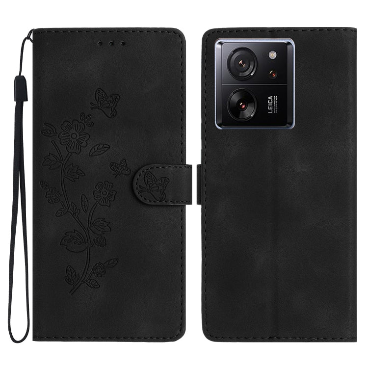 Flower Butterfly Embossing Pattern Leather Phone Case, For Xiaomi Redmi Note 12S, For Xiaomi Redmi 13C 4G, For Xiaomi Redmi Note 12 Pro 5G, For Xiaomi 13T, For Xiaomi Redmi Note 12 5G, For Xiaomi 13 Pro, For Xiaomi 13, For Xiaomi 12T / 12T Pro