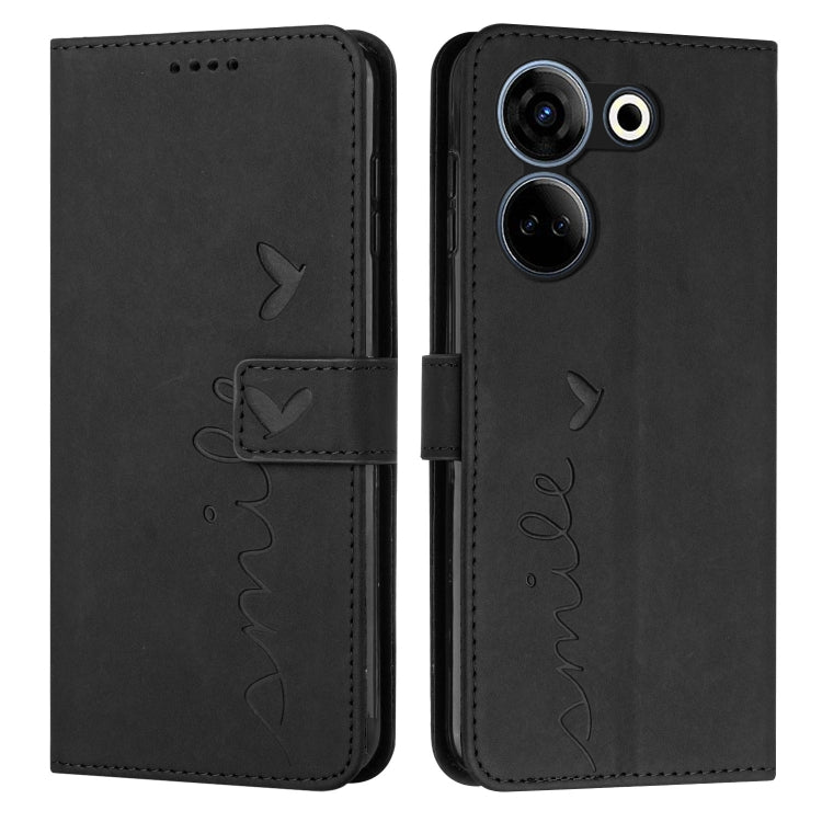 Skin Feel Heart Pattern Leather Phone Case, For Tecno Pova Neo 3, For Tecno Camon 20 Premier, For Tecno Camon 20 Pro 5G, For Tecno Pova 5 4G, For Tecno Camon 20/Camon 20 Pro 4G