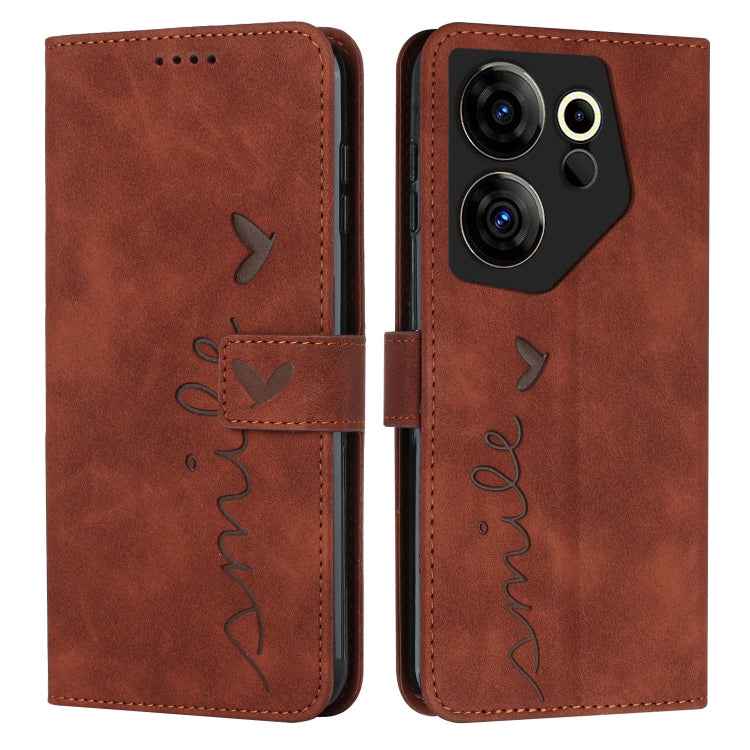 Skin Feel Heart Pattern Leather Phone Case, For Tecno Pova Neo 3, For Tecno Camon 20 Premier, For Tecno Camon 20 Pro 5G, For Tecno Pova 5 4G, For Tecno Camon 20/Camon 20 Pro 4G