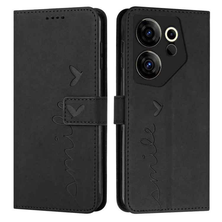 Skin Feel Heart Pattern Leather Phone Case, For Tecno Pova Neo 3, For Tecno Camon 20 Premier, For Tecno Camon 20 Pro 5G, For Tecno Pova 5 4G, For Tecno Camon 20/Camon 20 Pro 4G