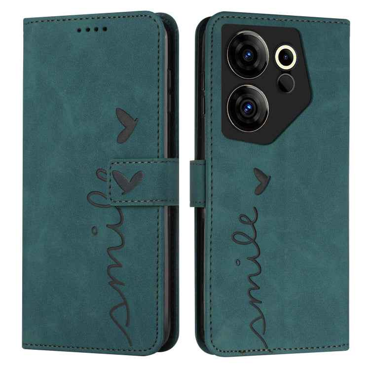 Skin Feel Heart Pattern Leather Phone Case, For Tecno Pova Neo 3, For Tecno Camon 20 Premier, For Tecno Camon 20 Pro 5G, For Tecno Pova 5 4G, For Tecno Camon 20/Camon 20 Pro 4G