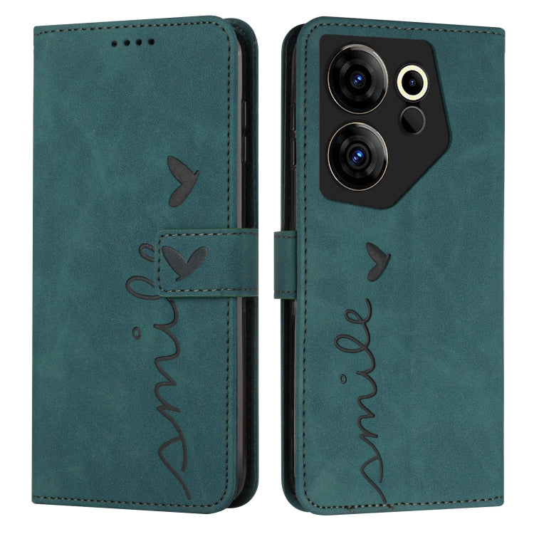 Skin Feel Heart Pattern Leather Phone Case, For Tecno Pova Neo 3, For Tecno Camon 20 Premier, For Tecno Pova 5 4G, For Tecno Camon 20 Pro 5G, For Tecno Camon 20/Camon 20 Pro 4G