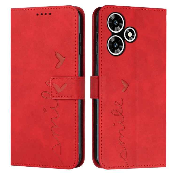 Skin Feel Heart Pattern Leather Phone Case, For Infinix Hot 30 Play NFC, For Infinix Note 30/Note 30 5G, For Infinix Note 30i, For Infinix Note 30 Pro, For Infinix Hot 30, For Infinix Note 30 VIP