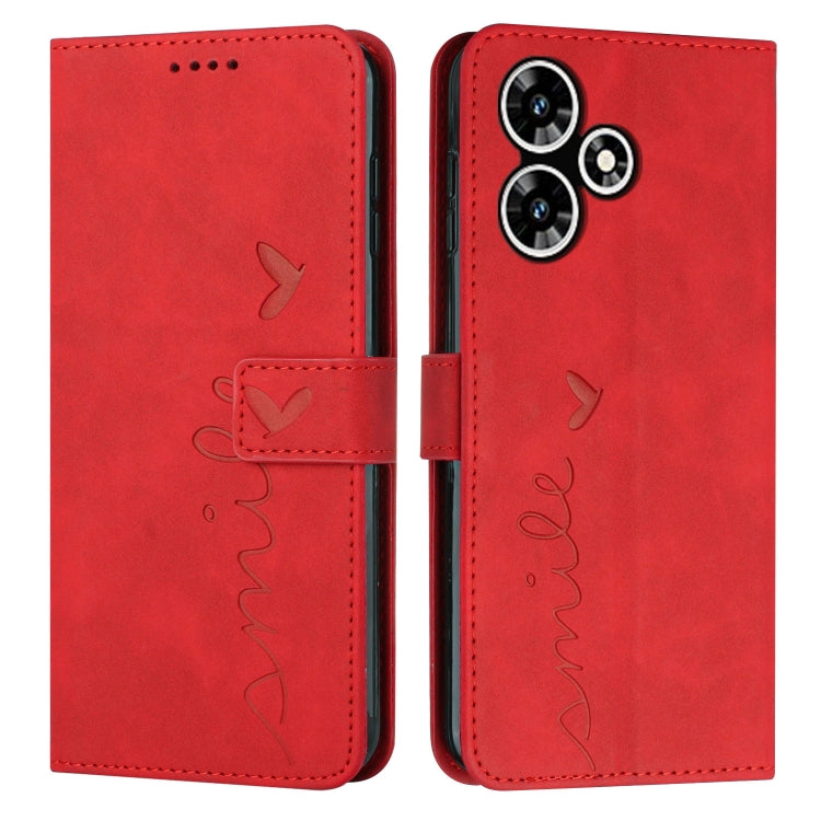 Skin Feel Heart Pattern Leather Phone Case, For Infinix Hot 30 Play NFC, For Infinix Note 30/Note 30 5G, For Infinix Note 30i, For Infinix Note 30 Pro, For Infinix Hot 30, For Infinix Note 30 VIP