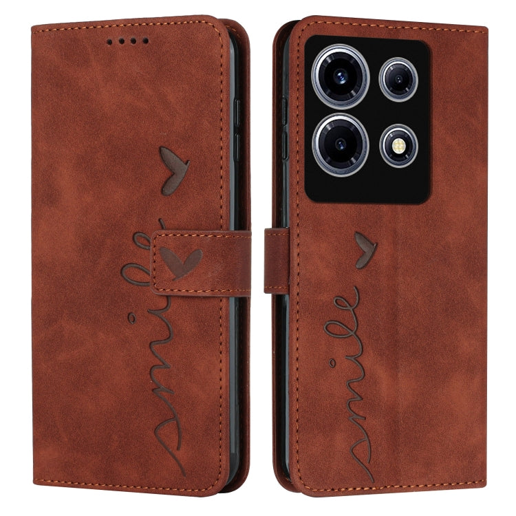 Skin Feel Heart Pattern Leather Phone Case, For Infinix Hot 30 Play NFC, For Infinix Note 30/Note 30 5G, For Infinix Note 30i, For Infinix Note 30 Pro, For Infinix Hot 30, For Infinix Note 30 VIP