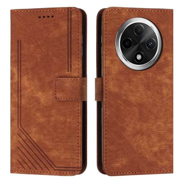 Skin Feel Stripe Pattern Leather Phone Case with Lanyard, For OPPO A6x 5G / A6 5G, For OPPO A60 4G, For OPPO A3 Pro, For OPPO Reno11 F, For OPPO A38, For OPPO A58 4G, For OPPO Reno10 5G/Reno10 Pro 5G Global, For OPPO A78 4G