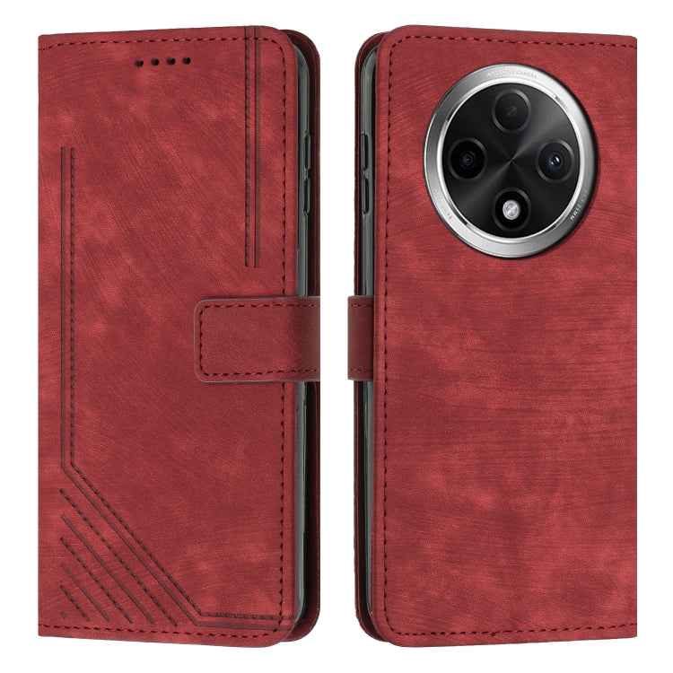 Skin Feel Stripe Pattern Leather Phone Case with Lanyard, For OPPO A6x 5G / A6 5G, For OPPO A60 4G, For OPPO A3 Pro, For OPPO Reno11 F, For OPPO A38, For OPPO A58 4G, For OPPO Reno10 5G/Reno10 Pro 5G Global, For OPPO A78 4G