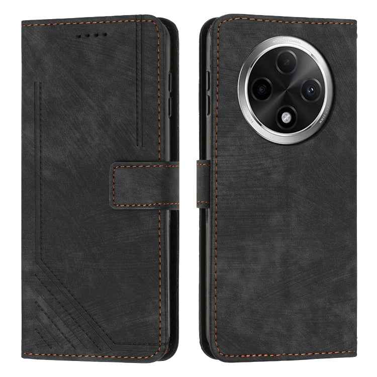 Skin Feel Stripe Pattern Leather Phone Case with Lanyard, For OPPO A6x 5G / A6 5G, For OPPO A60 4G, For OPPO A3 Pro, For OPPO Reno11 F, For OPPO A38, For OPPO A58 4G, For OPPO Reno10 5G/Reno10 Pro 5G Global, For OPPO A78 4G