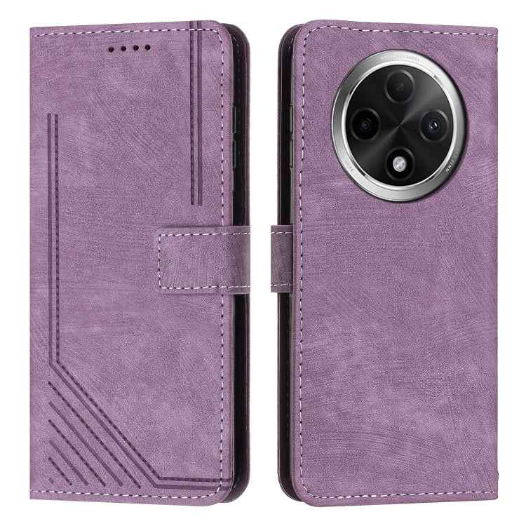 Skin Feel Stripe Pattern Leather Phone Case with Lanyard, For OPPO A6x 5G / A6 5G, For OPPO A60 4G, For OPPO A3 Pro, For OPPO Reno11 F, For OPPO A38, For OPPO A58 4G, For OPPO Reno10 5G/Reno10 Pro 5G Global, For OPPO A78 4G