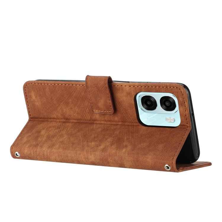 Skin Feel Stripe Pattern Leather Phone Case with Lanyard, For OPPO A6x 5G / A6 5G, For OPPO A60 4G, For OPPO A3 Pro, For OPPO Reno11 F, For OPPO A38, For OPPO A58 4G, For OPPO Reno10 5G/Reno10 Pro 5G Global, For OPPO A78 4G