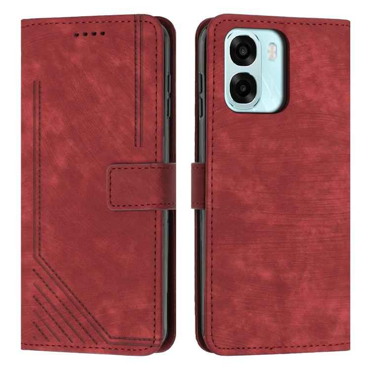 Skin Feel Stripe Pattern Leather Phone Case with Lanyard, For OPPO A6x 5G / A6 5G, For OPPO A60 4G, For OPPO A3 Pro, For OPPO Reno11 F, For OPPO A38, For OPPO A58 4G, For OPPO Reno10 5G/Reno10 Pro 5G Global, For OPPO A78 4G