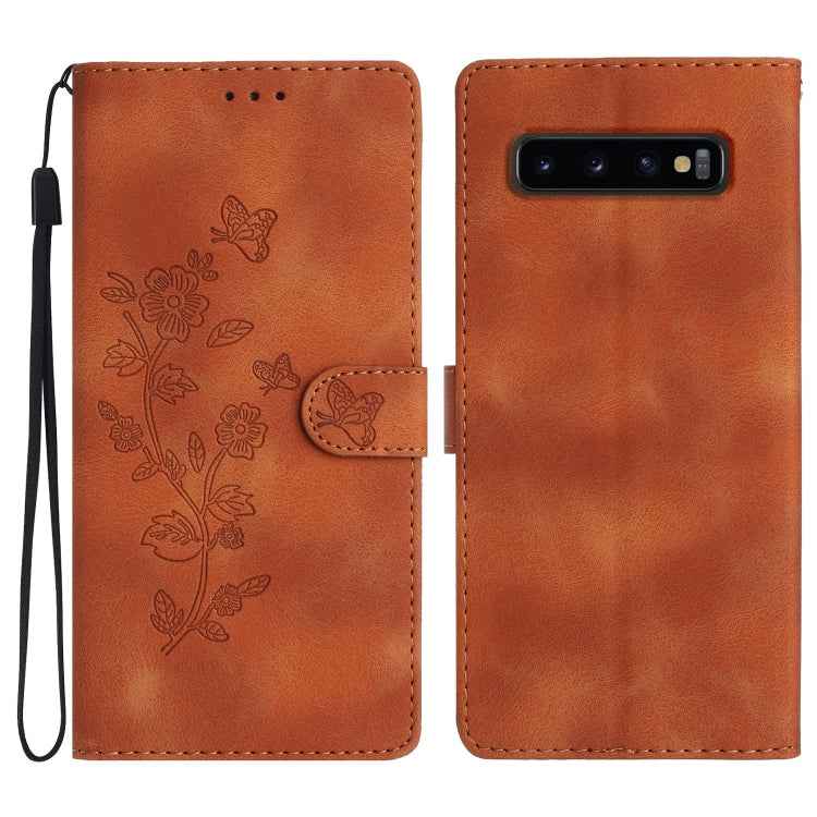 Flower Butterfly Embossing Pattern Leather Phone Case, For Samsung Galaxy A10 / M10, For Samsung Galaxy A20 / A30, For Samsung Galaxy A50, For Samsung Galaxy S10e, For Samsung Galaxy S10+, For Samsung Galaxy S10