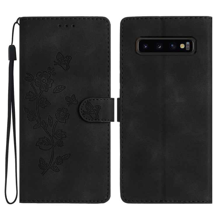 Flower Butterfly Embossing Pattern Leather Phone Case, For Samsung Galaxy A10 / M10, For Samsung Galaxy A20 / A30, For Samsung Galaxy A50, For Samsung Galaxy S10e, For Samsung Galaxy S10+, For Samsung Galaxy S10