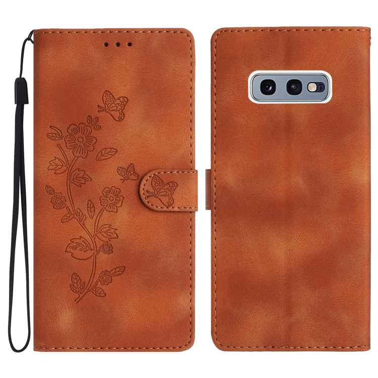 Flower Butterfly Embossing Pattern Leather Phone Case, For Samsung Galaxy A10 / M10, For Samsung Galaxy A20 / A30, For Samsung Galaxy A50, For Samsung Galaxy S10e, For Samsung Galaxy S10+, For Samsung Galaxy S10