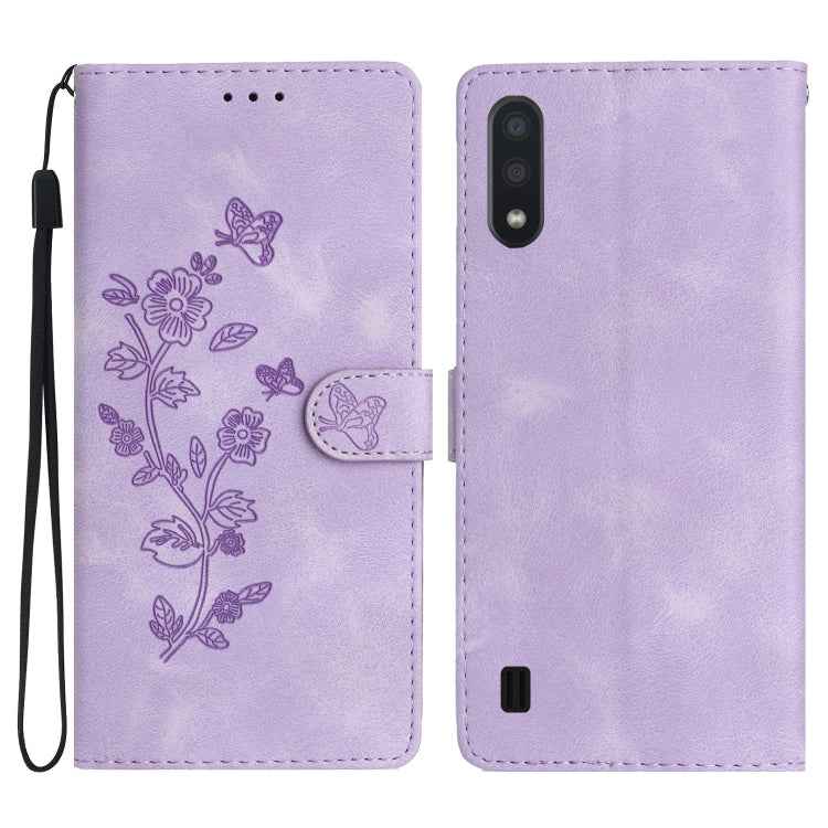 Flower Butterfly Embossing Pattern Leather Phone Case, For Samsung Galaxy A10 / M10, For Samsung Galaxy A20 / A30, For Samsung Galaxy A50, For Samsung Galaxy S10e, For Samsung Galaxy S10+, For Samsung Galaxy S10
