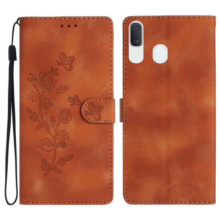 Flower Butterfly Embossing Pattern Leather Phone Case, For Samsung Galaxy A10 / M10, For Samsung Galaxy A20 / A30, For Samsung Galaxy A50, For Samsung Galaxy S10e, For Samsung Galaxy S10+, For Samsung Galaxy S10