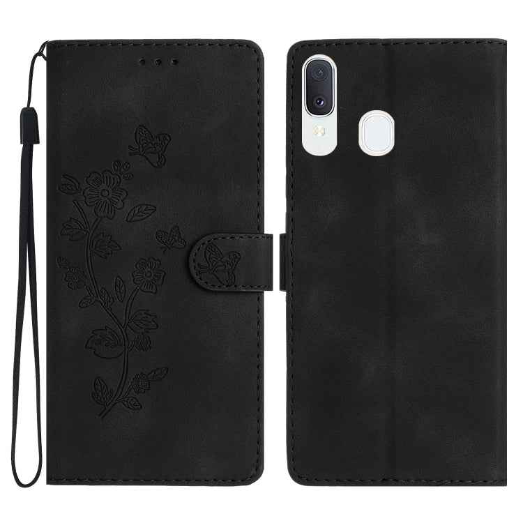 Flower Butterfly Embossing Pattern Leather Phone Case, For Samsung Galaxy A10 / M10, For Samsung Galaxy A20 / A30, For Samsung Galaxy A50, For Samsung Galaxy S10e, For Samsung Galaxy S10+, For Samsung Galaxy S10