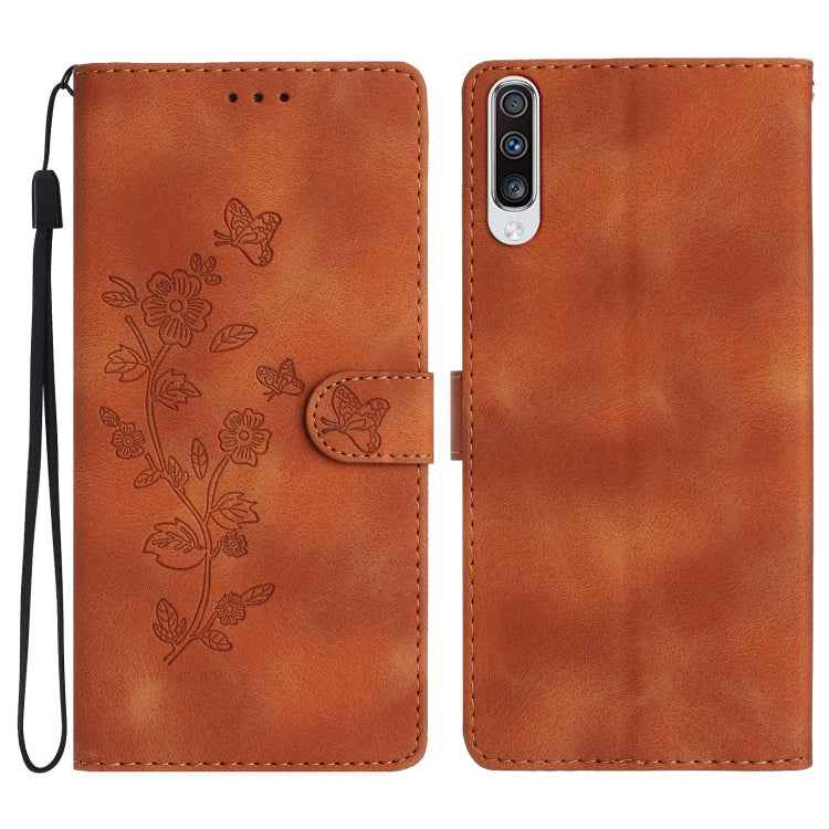 Flower Butterfly Embossing Pattern Leather Phone Case, For Samsung Galaxy A10 / M10, For Samsung Galaxy A20 / A30, For Samsung Galaxy A50, For Samsung Galaxy S10e, For Samsung Galaxy S10+, For Samsung Galaxy S10