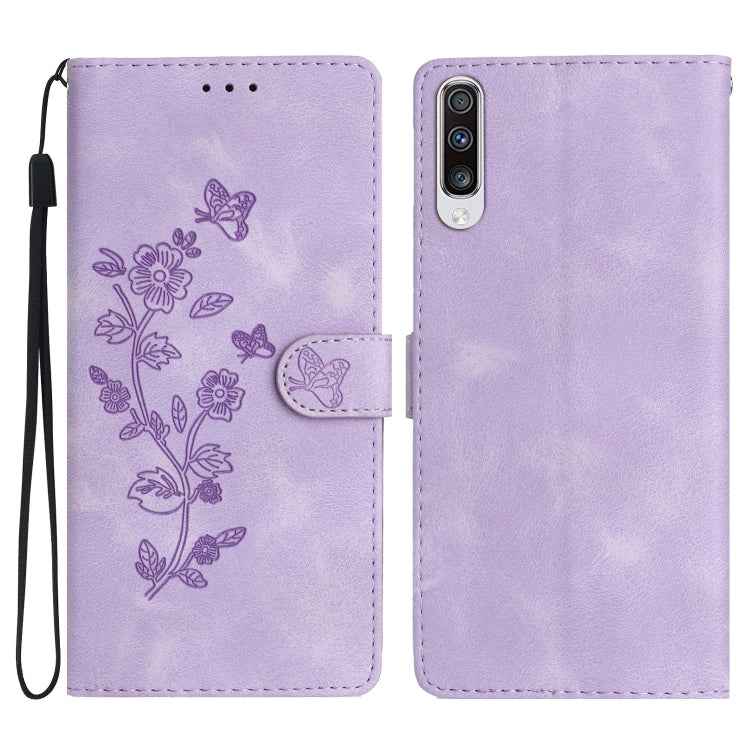Flower Butterfly Embossing Pattern Leather Phone Case, For Samsung Galaxy A10 / M10, For Samsung Galaxy A20 / A30, For Samsung Galaxy A50, For Samsung Galaxy S10e, For Samsung Galaxy S10+, For Samsung Galaxy S10