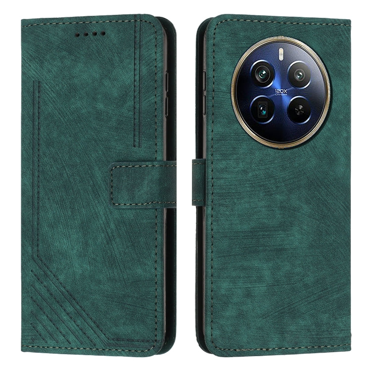 Skin Feel Stripe Pattern Leather Phone Case with Lanyard, For Realme C63, For Realme 12, For Realme 12+, For Realme 12 Pro+, For Realme 11 4G Global, For Realme 11 5G Global/11x, For Realme C53/Narzo N53, For Realme 11