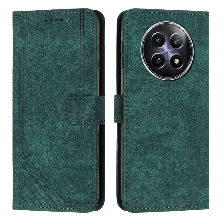 Skin Feel Stripe Pattern Leather Phone Case with Lanyard, For Realme 12, For Realme 12+, For Realme 12 Pro+, For Realme 11 4G Global, For Realme 11 5G Global/11x, For Realme C53/Narzo N53, For Realme 11, For Realme 11 Pro/11 Pro+