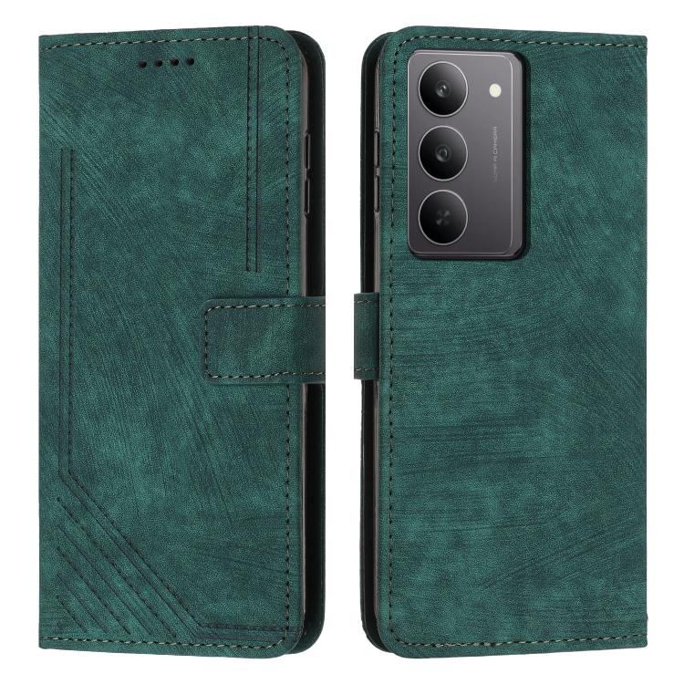 Skin Feel Stripe Pattern Leather Phone Case with Lanyard, For Realme Narzo 80 Lite 4G, For Realme 15 / 15 Pro, For Realme C71 4G, For Realme 14 / P3 5G / 14T 5G, For Realme 14 Pro+, For Realme 14 Pro, For Realme C75 / V60 Pro, For Realme C63