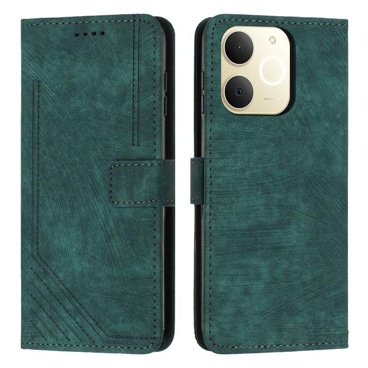 Skin Feel Stripe Pattern Leather Phone Case with Lanyard, For Realme Narzo 80 Lite 4G, For Realme 15 / 15 Pro, For Realme C71 4G, For Realme 14 / P3 5G / 14T 5G, For Realme 14 Pro+, For Realme 14 Pro, For Realme C75 / V60 Pro, For Realme C63