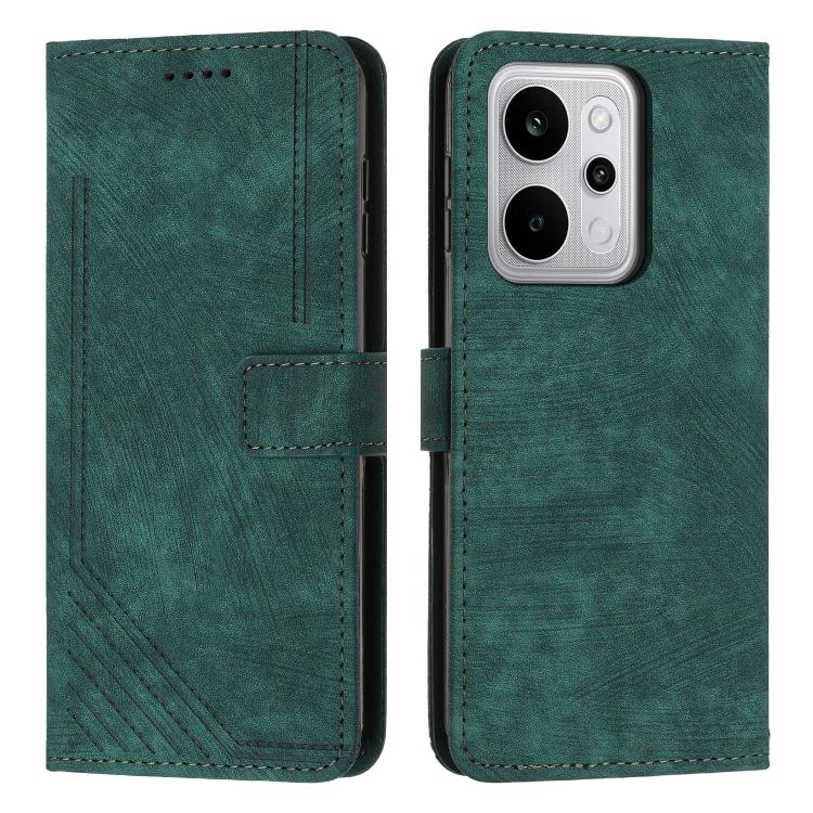 Skin Feel Stripe Pattern Leather Phone Case with Lanyard, For Realme 16T 5G, For Realme P4 Power 5G, For Realme 16 5G, For Realme 16 Pro+ 5G, For Realme 16 Pro 5G, For Realme C85 5G / 15x 5G India, For Realme C85 Pro 4G, For Realme 15T 5G