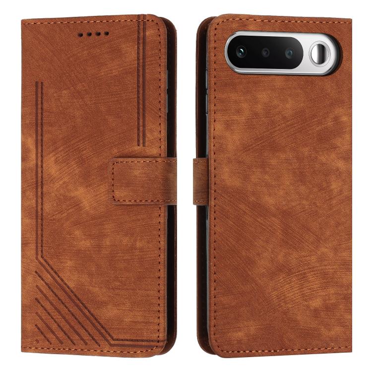 Skin Feel Stripe Pattern Leather Phone Case with Lanyard, For Realme 16T 5G, For Realme P4 Power 5G, For Realme 16 5G, For Realme 16 Pro+ 5G, For Realme 16 Pro 5G, For Realme C85 5G / 15x 5G India, For Realme C85 Pro 4G, For Realme 15T 5G