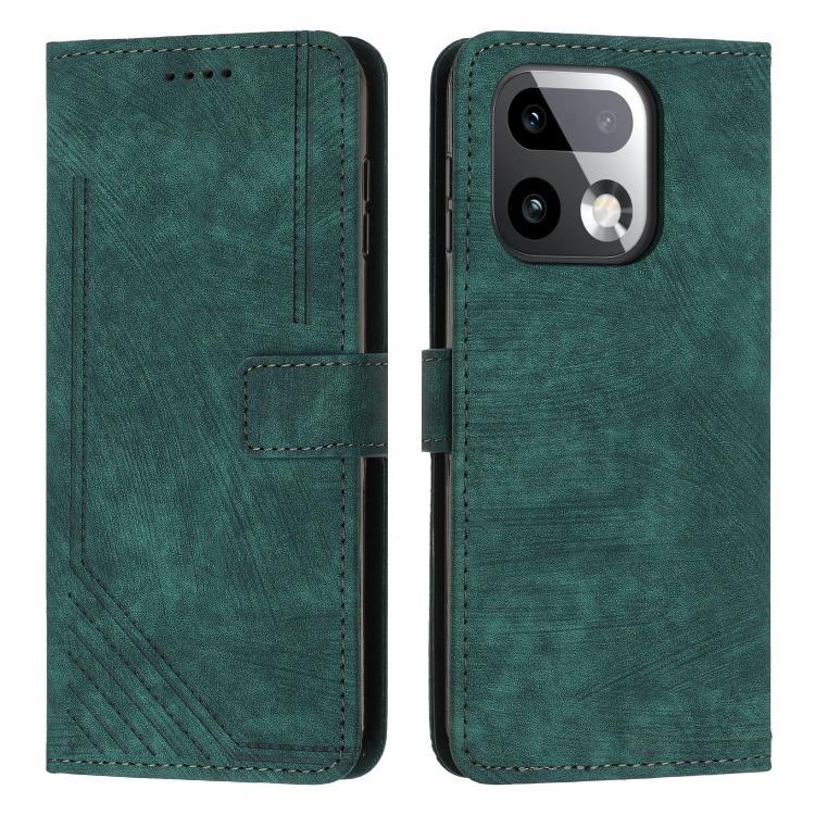 Skin Feel Stripe Pattern Leather Phone Case with Lanyard, For Realme 16T 5G, For Realme P4 Power 5G, For Realme 16 5G, For Realme 16 Pro+ 5G, For Realme 16 Pro 5G, For Realme C85 5G / 15x 5G India, For Realme C85 Pro 4G, For Realme 15T 5G