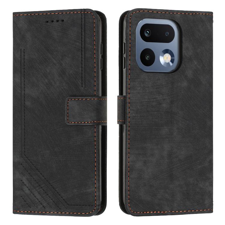 Skin Feel Stripe Pattern Leather Phone Case with Lanyard, For Realme 16T 5G, For Realme P4 Power 5G, For Realme 16 5G, For Realme 16 Pro+ 5G, For Realme 16 Pro 5G, For Realme C85 5G / 15x 5G India, For Realme C85 Pro 4G, For Realme 15T 5G