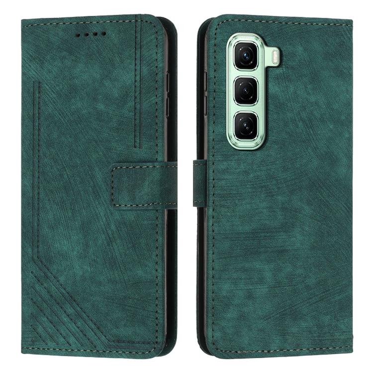 Skin Feel Stripe Pattern Leather Phone Case with Lanyard, For Infinix Hot 70 5G, For Infinix Note Edge 5G, For Infinix Smart 20 4G, For Infinix Note 60 / 60 Pro 5G, For Infinix Hot 60 4G / Hot 60i 4G, For Infinix Hot 60 Pro+ 4G, For Infinix Hot 60 Pro ...