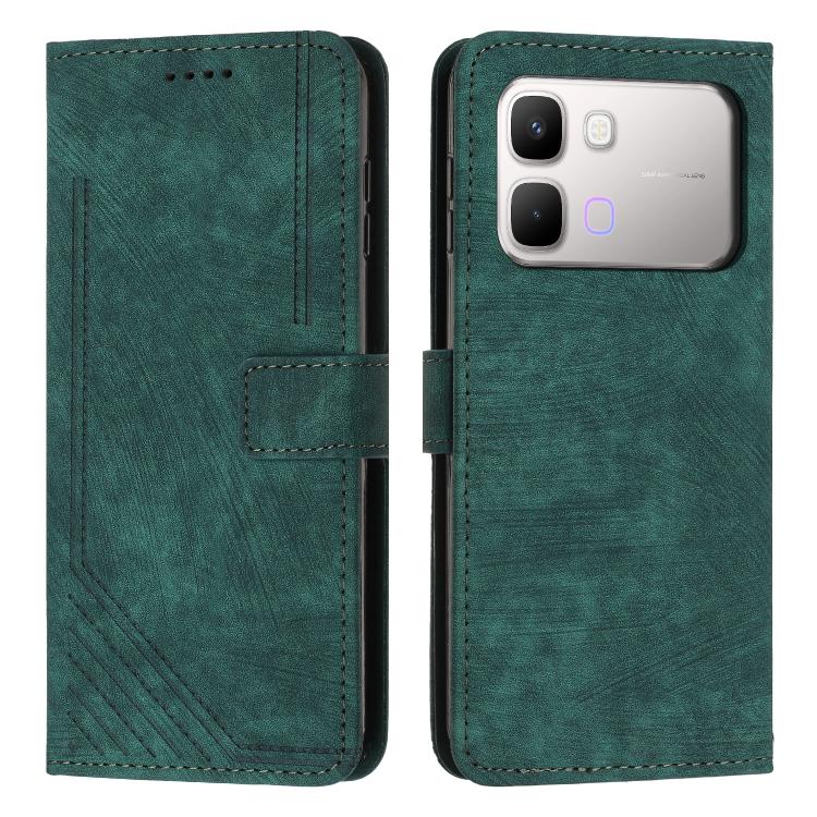 Skin Feel Stripe Pattern Leather Phone Case with Lanyard, For Infinix Hot 70 5G, For Infinix Note Edge 5G, For Infinix Smart 20 4G, For Infinix Note 60 / 60 Pro 5G, For Infinix Hot 60 4G / Hot 60i 4G, For Infinix Hot 60 Pro+ 4G, For Infinix Hot 60 Pro ...