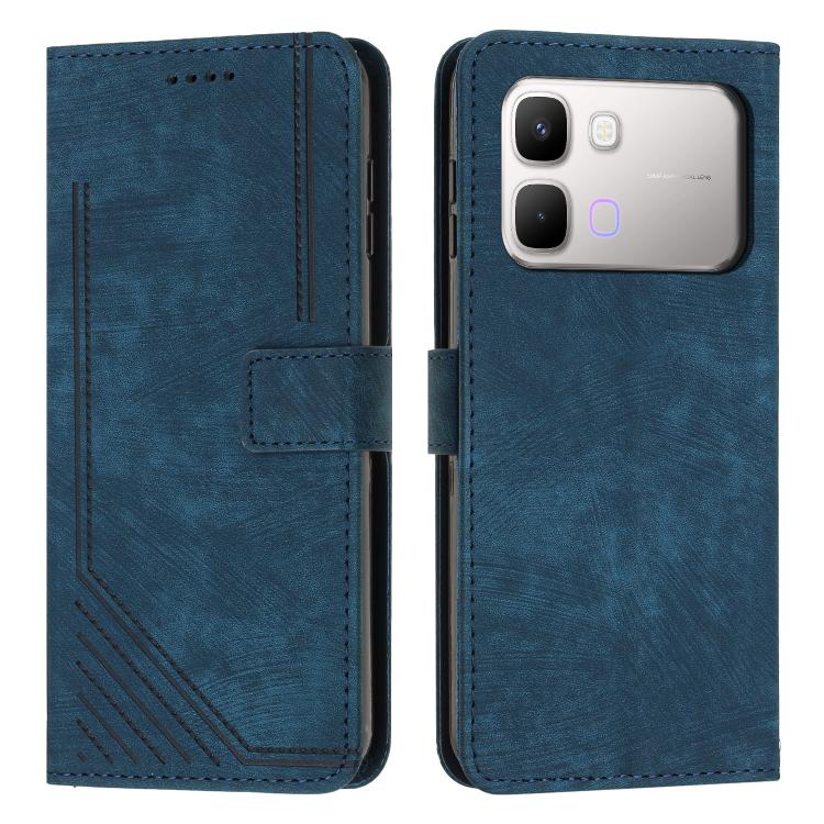 Skin Feel Stripe Pattern Leather Phone Case with Lanyard, For Infinix Hot 70 5G, For Infinix Note Edge 5G, For Infinix Smart 20 4G, For Infinix Note 60 / 60 Pro 5G, For Infinix Hot 60 4G / Hot 60i 4G, For Infinix Hot 60 Pro+ 4G, For Infinix Hot 60 Pro ...