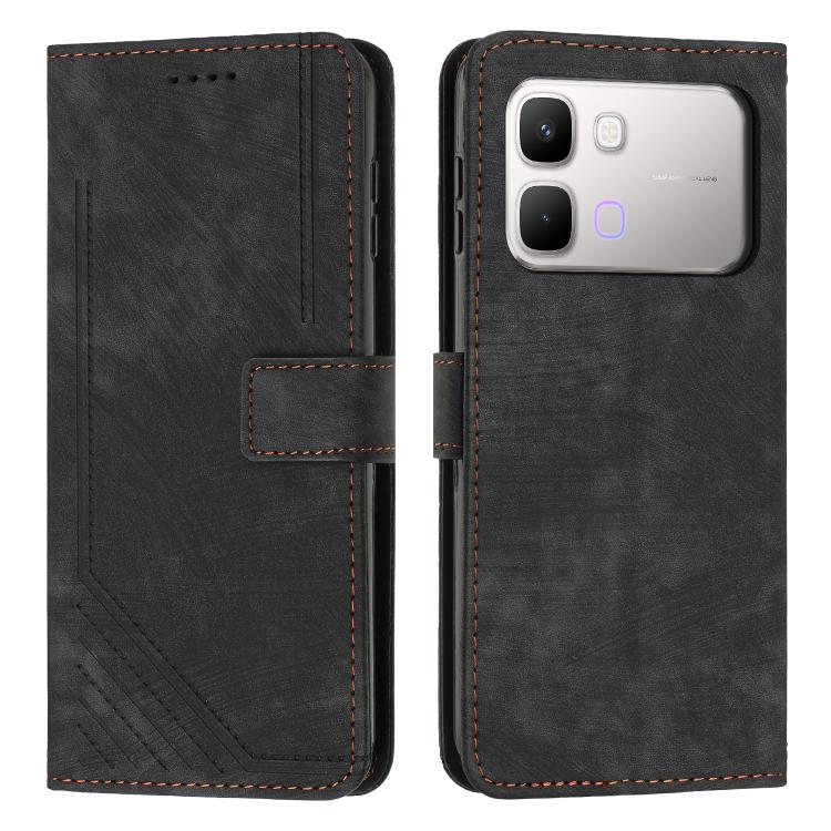 Skin Feel Stripe Pattern Leather Phone Case with Lanyard, For Infinix Hot 70 5G, For Infinix Note Edge 5G, For Infinix Smart 20 4G, For Infinix Note 60 / 60 Pro 5G, For Infinix Hot 60 4G / Hot 60i 4G, For Infinix Hot 60 Pro+ 4G, For Infinix Hot 60 Pro ...