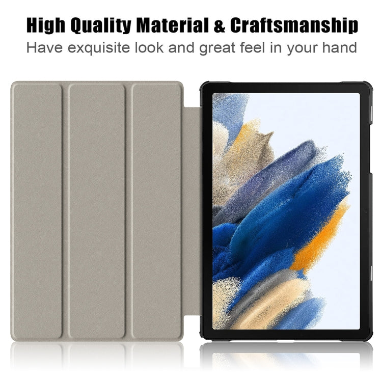 Custer Painted 3-Fold Holder Smart Leather Tablet Case, For Samsung Galaxy Tab A9 2023, For Samsung Galaxy Tab S9+